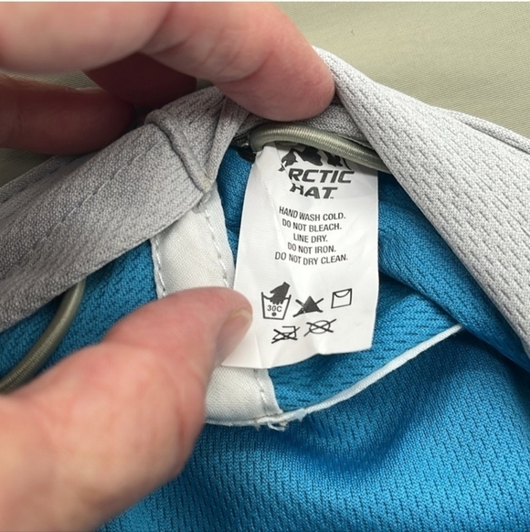 Arctic Air Evaporative Cooling Hat One Size Silver Ventilated UV Protection - Picture 9 of 16